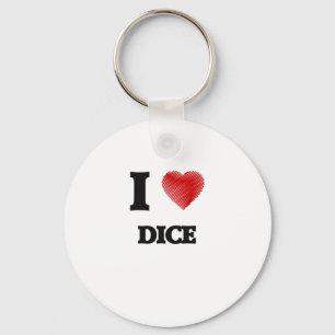 I love Dice Key Ring