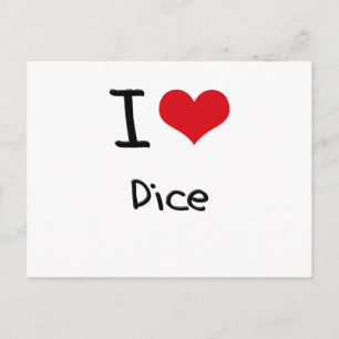 I Love Dice Postcard