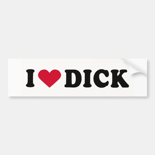 I LOVE DICK BUMPER STICKER (Front)
