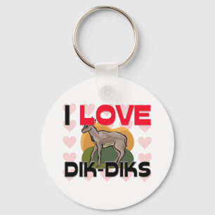 I Love Dik-Diks Key Ring