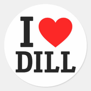 I Love Dill Classic Round Sticker