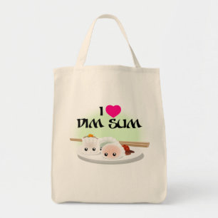 I Love Dim Sum Grocery Tote Bag