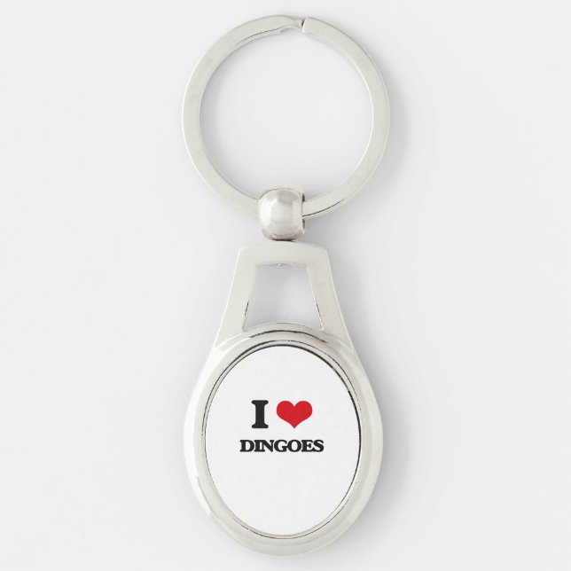 I love Dingoes Key Ring (Front)