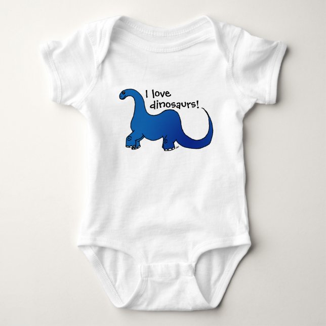 I love dinosaurs! baby bodysuit (Front)