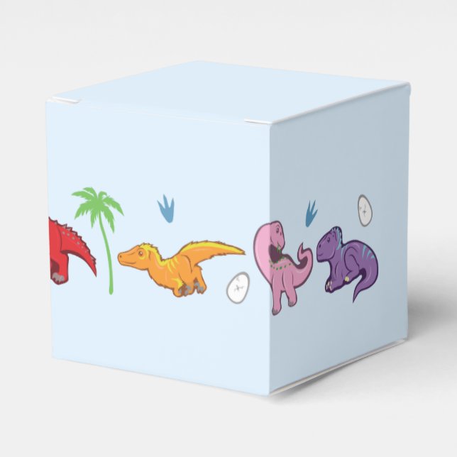 I Love Dinosaurs! (Cute) Favour Box (Front Side)