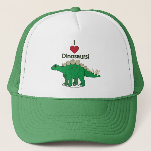 I Love Dinosaurs: Stegosaurus Trucker Hat (Front)