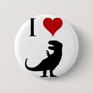 I Love Dinosaurs - T-Rex 6 Cm Round Badge