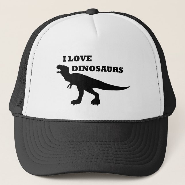 I Love Dinosaurs! Trucker Hat (Front)