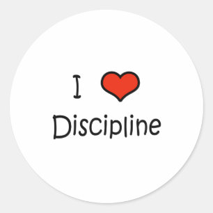 I Love Discipline Classic Round Sticker