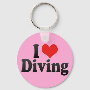 I Love Diving Key Ring