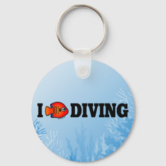 I Love Diving Key Ring