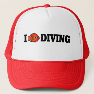 I Love Diving Trucker Hat