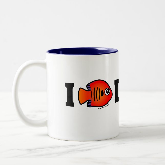 I Love Diving Two-Tone Coffee Mug (Left)