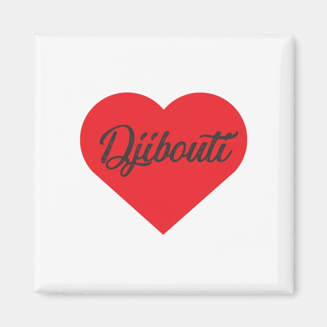 I Love Djibouti Magnet (Front)