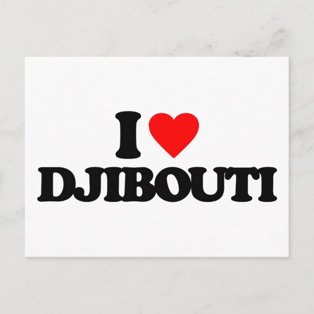I LOVE DJIBOUTI POSTCARD (Front)