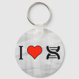 I Love Dna Key Ring