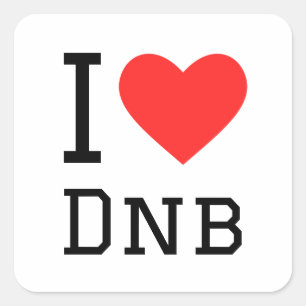 I love dnb square sticker