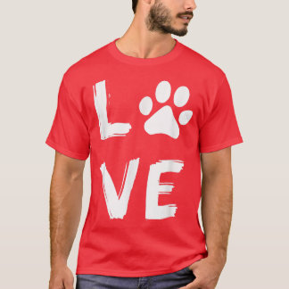 I Love Dog Paw Dog Print Dog Lover Dog Owner Dog N T-Shirt