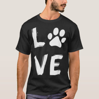 I Love Dog Paw Dog Print Dog Lover Dog Owner Dog N T-Shirt