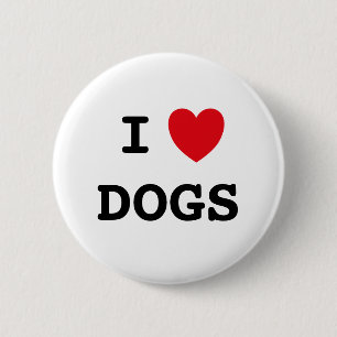 I love dogs badge