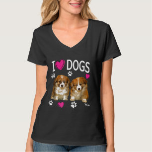 I Love Dogs Cute Dog Corgi Puppy T-Shirt