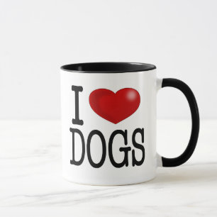 i love dogs mug