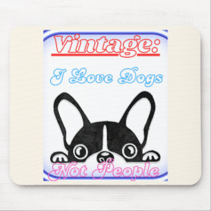 I Love Dogs: Not People Mouse Mat