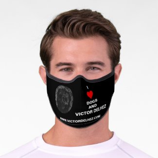 I love dogs Premium Face Mask (black)