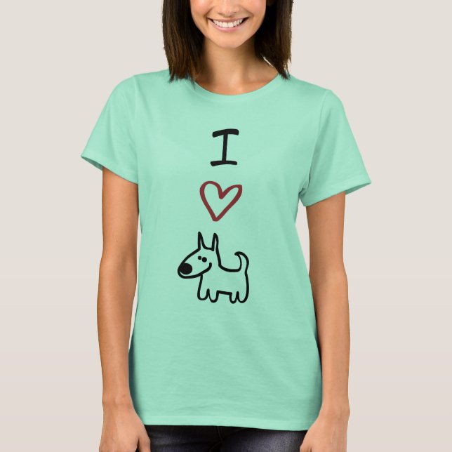 "I Love Dogs" Ringer Tee (Front)