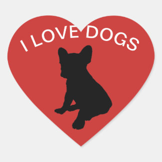I Love Dogs Sticker