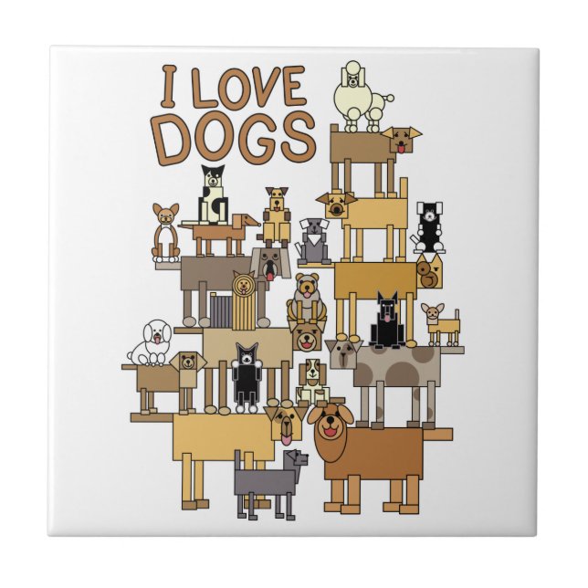 I LOVE DOGS TILE (Front)