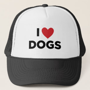 I LOVE DOGS TRUCKER HAT