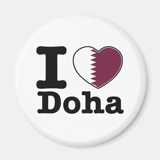 I love Doha Magnet (Front)