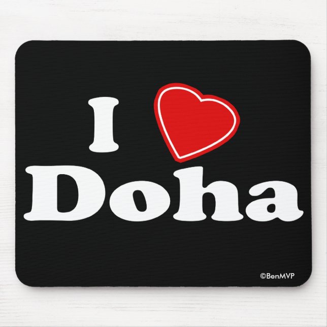 I Love Doha Mouse Mat (Front)