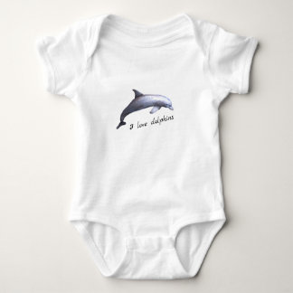 I love dolphins baby bodysuit