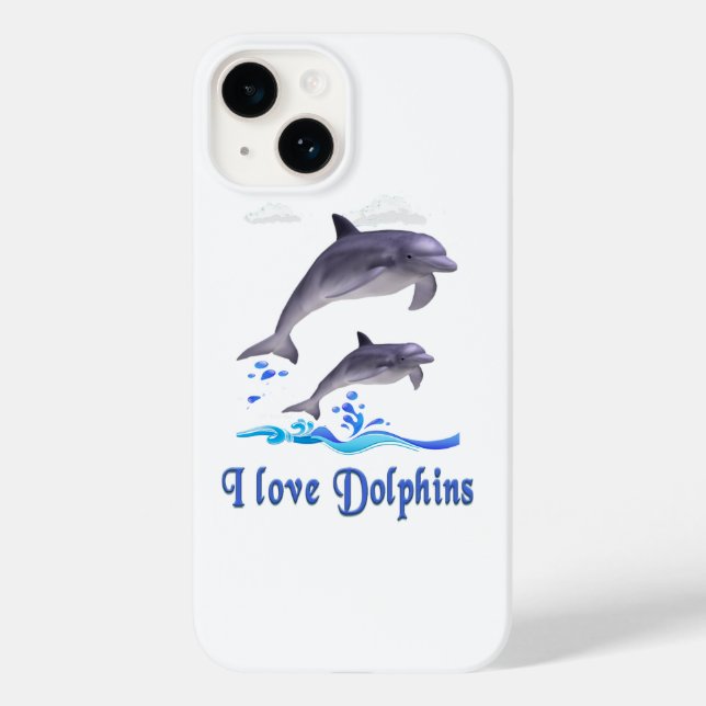 I love Dolphins  Case-Mate iPhone 14 Case (Back)