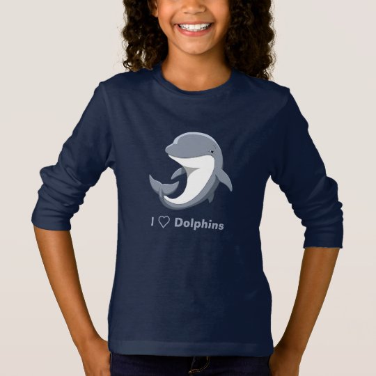 I Love Dolphins Cute Bottlenose T-Shirt
