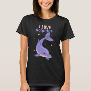 I Love Dolphins Cute Girls Dolphin T-Shirt