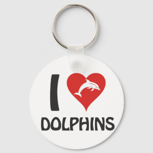 I love Dolphins Key Ring
