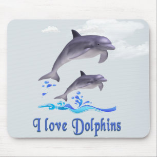 I love Dolphins Mouse Pad