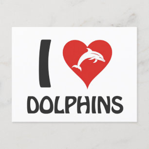 I love Dolphins Postcard