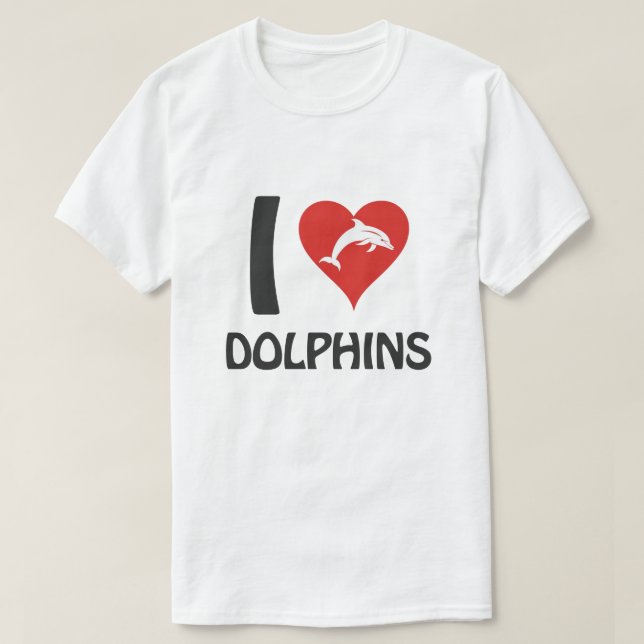 I love Dolphins T-Shirt (Design Front)