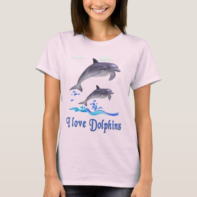 I love Dolphins T-Shirt (Front)