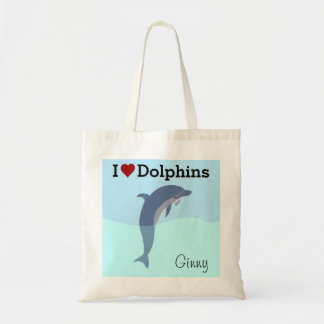 I Love Dolphins Tote Bag