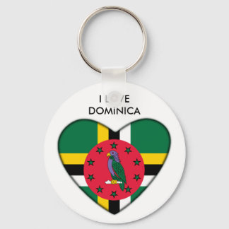 I love Dominica Key Chain