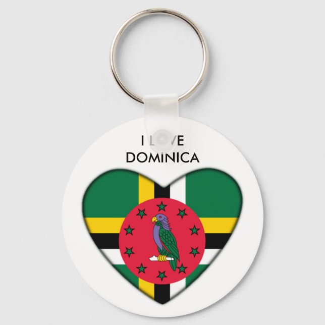 I love Dominica Key Chain (Front)