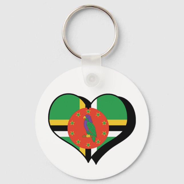 I Love Dominica Keychain (Front)