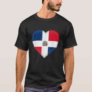 I Love Dominican Republic Dominican Flag Heart Out T-Shirt