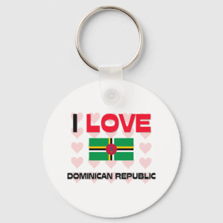 I Love Dominican Republic Key Ring