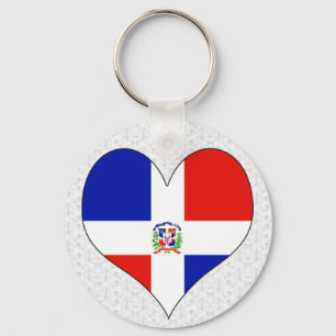 I Love Dominican Republic Key Ring